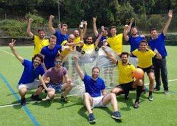 bubble football stag dos hen parties barcelona