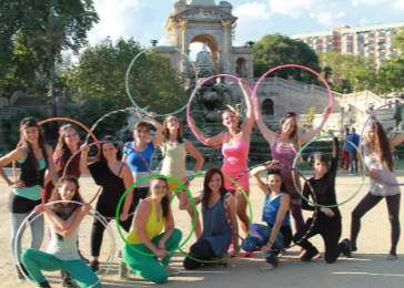 Hula Hop in Barcelona for hen parties